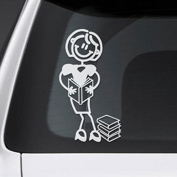 Car & Motorbike Stickers: Mom reading