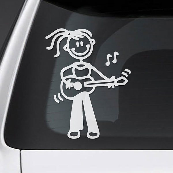 Car & Motorbike Stickers: Mom playing the guitar