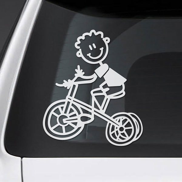Car & Motorbike Stickers: Preschool child tricycle