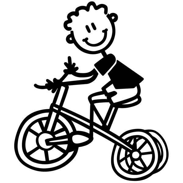 Car & Motorbike Stickers: Preschool child tricycle