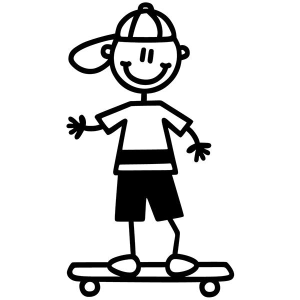 Car & Motorbike Stickers: Boy on Skateboard  