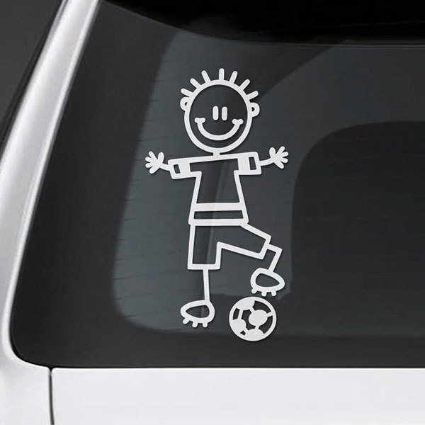 Car & Motorbike Stickers: Boy football player