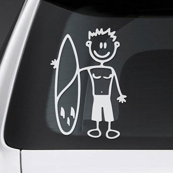 Car & Motorbike Stickers: Child surfing