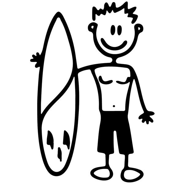 Car & Motorbike Stickers: Child surfing