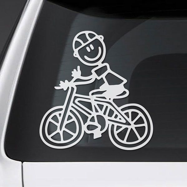 Car & Motorbike Stickers: Dad cyclist 0