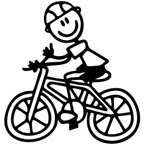 Car & Motorbike Stickers: Dad cyclist