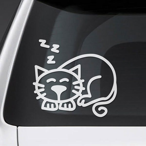 Car & Motorbike Stickers: Sleeping cat