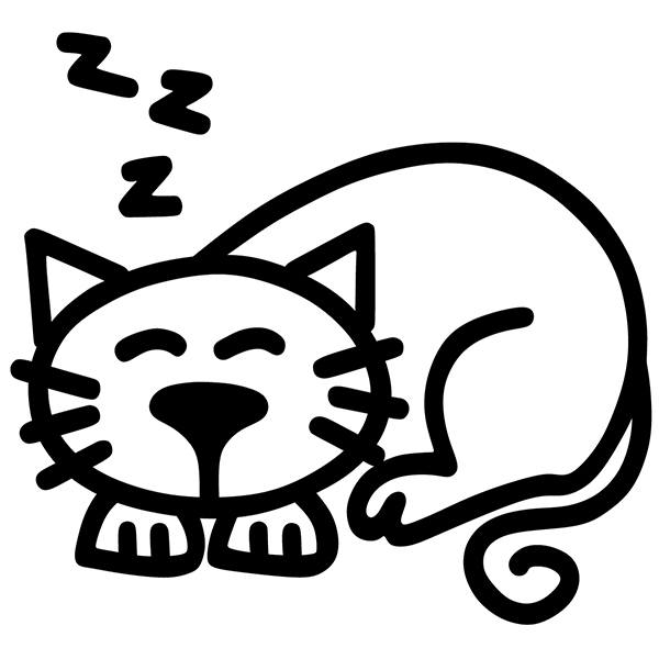Car & Motorbike Stickers: Sleeping cat