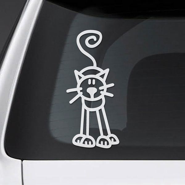 Car & Motorbike Stickers: Cat welcoming