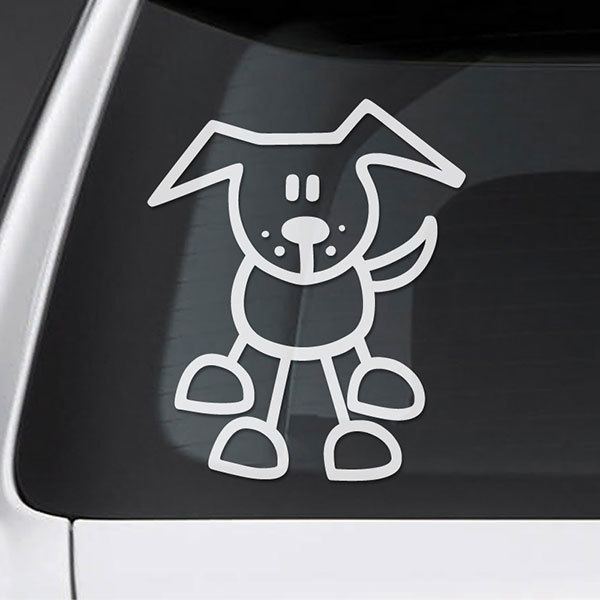 Car & Motorbike Stickers: Happy dog