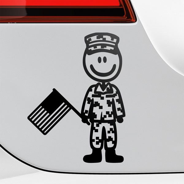 Car & Motorbike Stickers: Papa Soldier