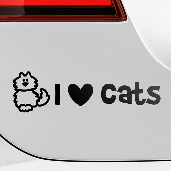 Car & Motorbike Stickers: Catlike Love