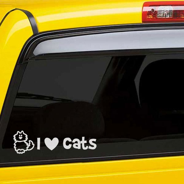 Car & Motorbike Stickers: Catlike Love