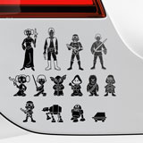Car & Motorbike Stickers: Set 14X Star Wars Characters 3