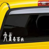 Car & Motorbike Stickers: Set 5X Imperial Soldier Family 4