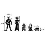 Car & Motorbike Stickers: Set 5X Luke Skywalker Family 2