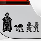 Car & Motorbike Stickers: Set 4X Darth Vader Family 3