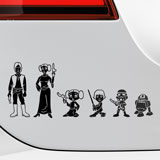 Car & Motorbike Stickers: Set 6X Han Solo Family 3