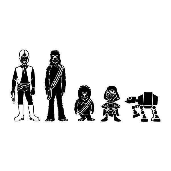 Car & Motorbike Stickers: Set 5X Chewbacca Family