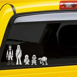 Car & Motorbike Stickers: Set 5X Chewbacca Family 4