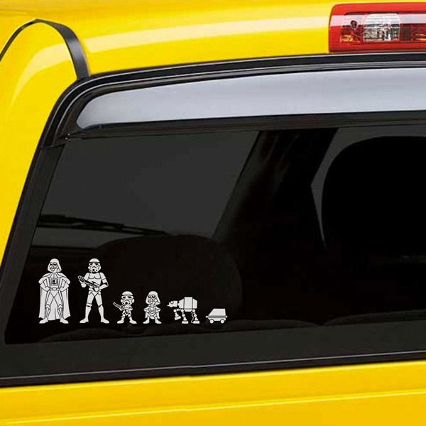 Car & Motorbike Stickers: Set 6X Evil Family