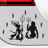 Car & Motorbike Stickers: Set 12X Sea Gods 3