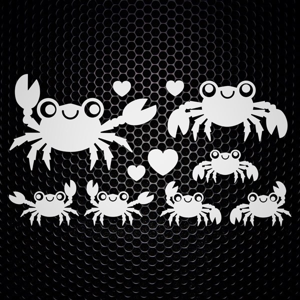 Car & Motorbike Stickers: Set 11X Crabs