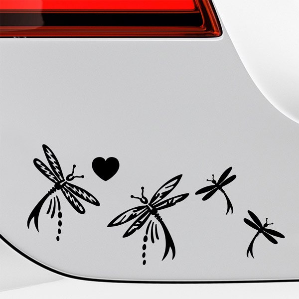 Car & Motorbike Stickers: Set 7X Dragonflies
