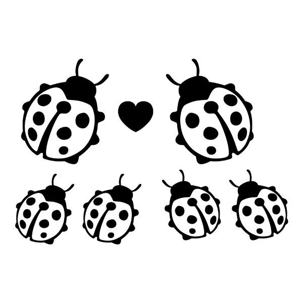 Car & Motorbike Stickers: Set 7X Ladybirds