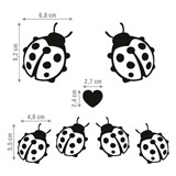 Car & Motorbike Stickers: Set 7X Ladybirds 2