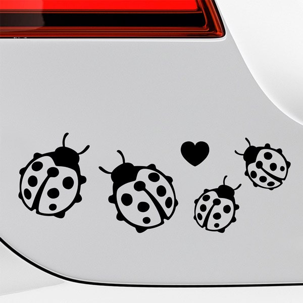 Car & Motorbike Stickers: Set 7X Ladybirds