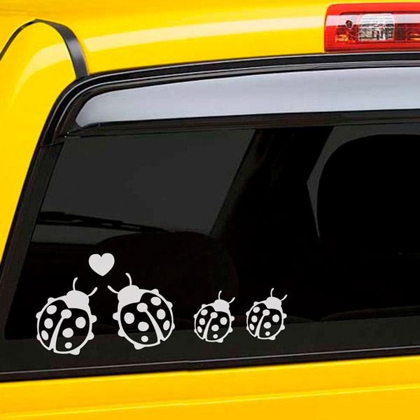 Car & Motorbike Stickers: Set 7X Ladybirds