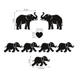 Car & Motorbike Stickers: Set 8X Elephants 2