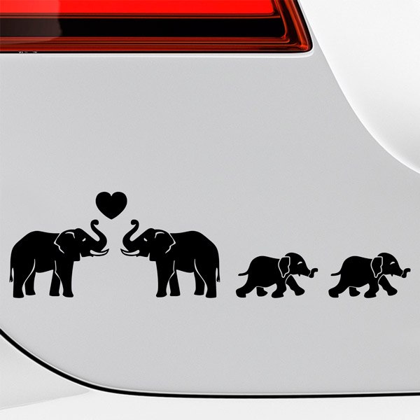 Car & Motorbike Stickers: Set 8X Elephants