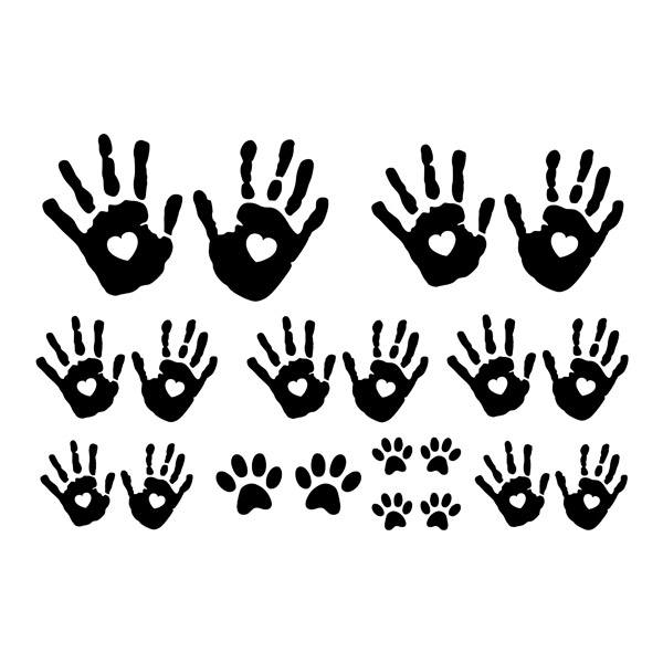 Car & Motorbike Stickers: Set 20X Handprints