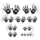 Car & Motorbike Stickers: Set 20X Handprints 2