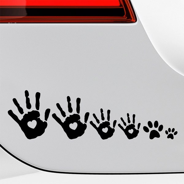 Car & Motorbike Stickers: Set 20X Handprints