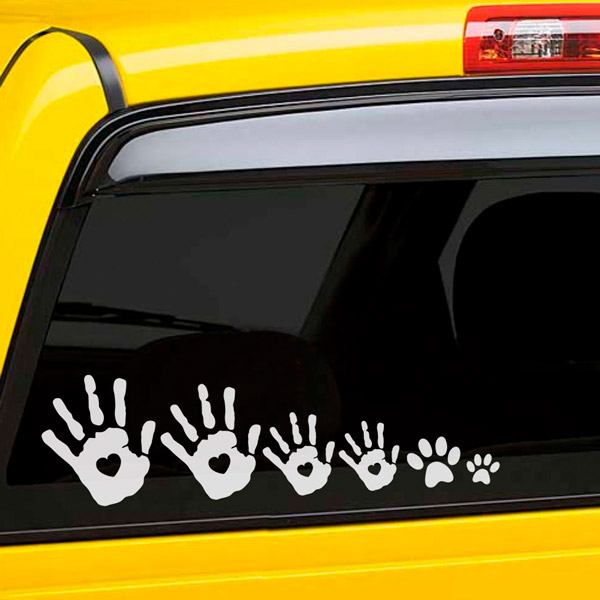 Car & Motorbike Stickers: Set 20X Handprints