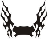 Car & Motorbike Stickers: Hood Flames