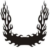 Car & Motorbike Stickers: Hood Flames