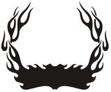 Car & Motorbike Stickers: Hood Flames