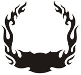 Car & Motorbike Stickers: Hood Flames