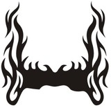 Car & Motorbike Stickers: Hood Flames