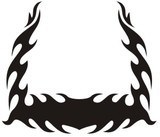 Car & Motorbike Stickers: Hood Flames