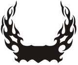 Car & Motorbike Stickers: Hood Flames