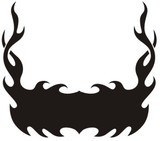 Car & Motorbike Stickers: Hood Flames