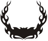 Car & Motorbike Stickers: Hood Flames