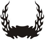 Car & Motorbike Stickers: Hood Flames