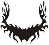 Car & Motorbike Stickers: Hood Flames