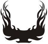 Car & Motorbike Stickers: Hood Flames